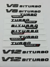 Matte black A45 AMG TURBO 4 MATIC Trunk Emblem Badge Sticker For Mercedes Benz