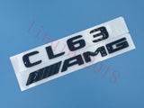 NEW Gloss Black CL63 + AMG Letters Trunk Embl Badge Sticker for Mercedes Benz