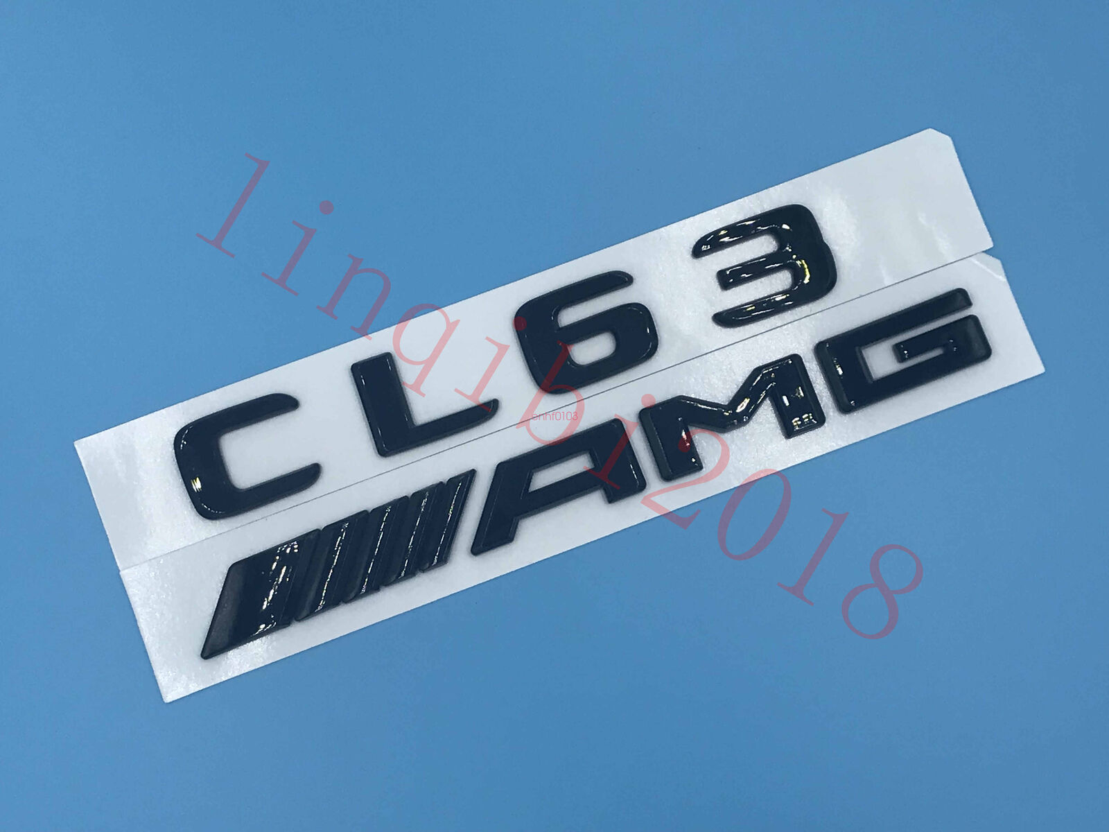 NEW Gloss Black CL63 + AMG Letters Trunk Embl Badge Sticker for Mercedes Benz