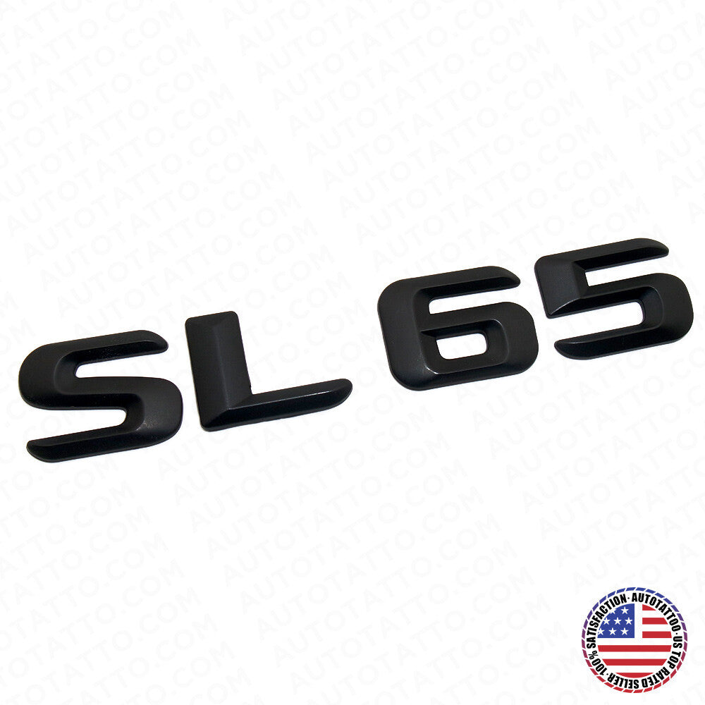 15-16 SL 65 AMG Letter 3D Emblem Trunk Logo Nameplate Badge Decorate Matte Black