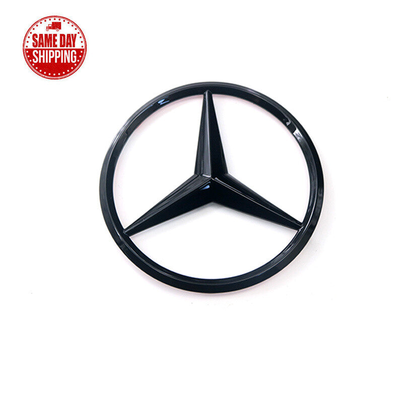 For Mercedes Benz W204 AMG Gloss Black Rear Star Emblem Trunk Badge C Class