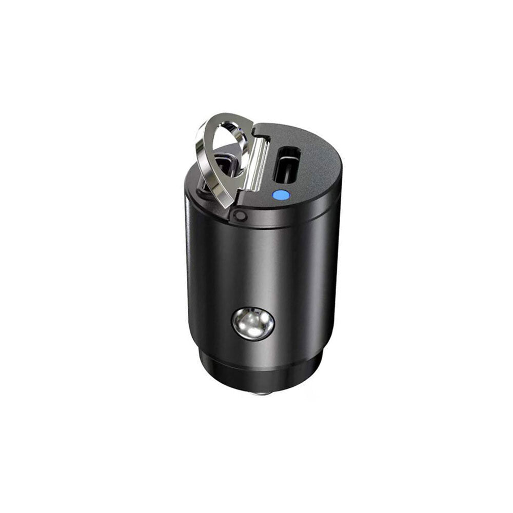 Mini Dual USB Type C PD 30W Car Phone Charger Adapter Fast Charging Accessories