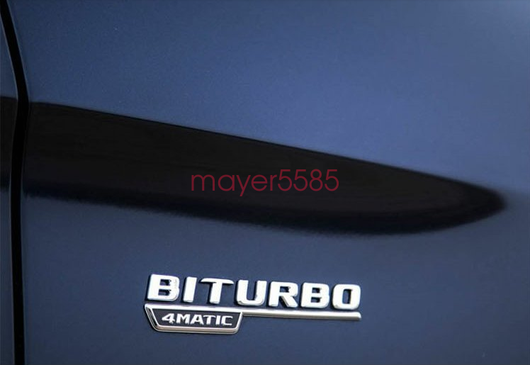 S63L + AMG + V8 BITURBO Letters Trunk Embl Badge Sticker for Mercedes Benz