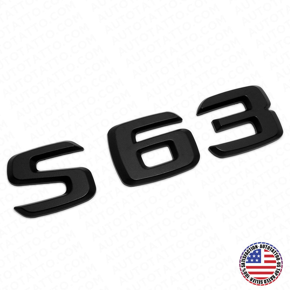 07-13 S 63 AMG Letter 3D Emblem Trunk Logo Nameplate Badge Decorate Sport Black