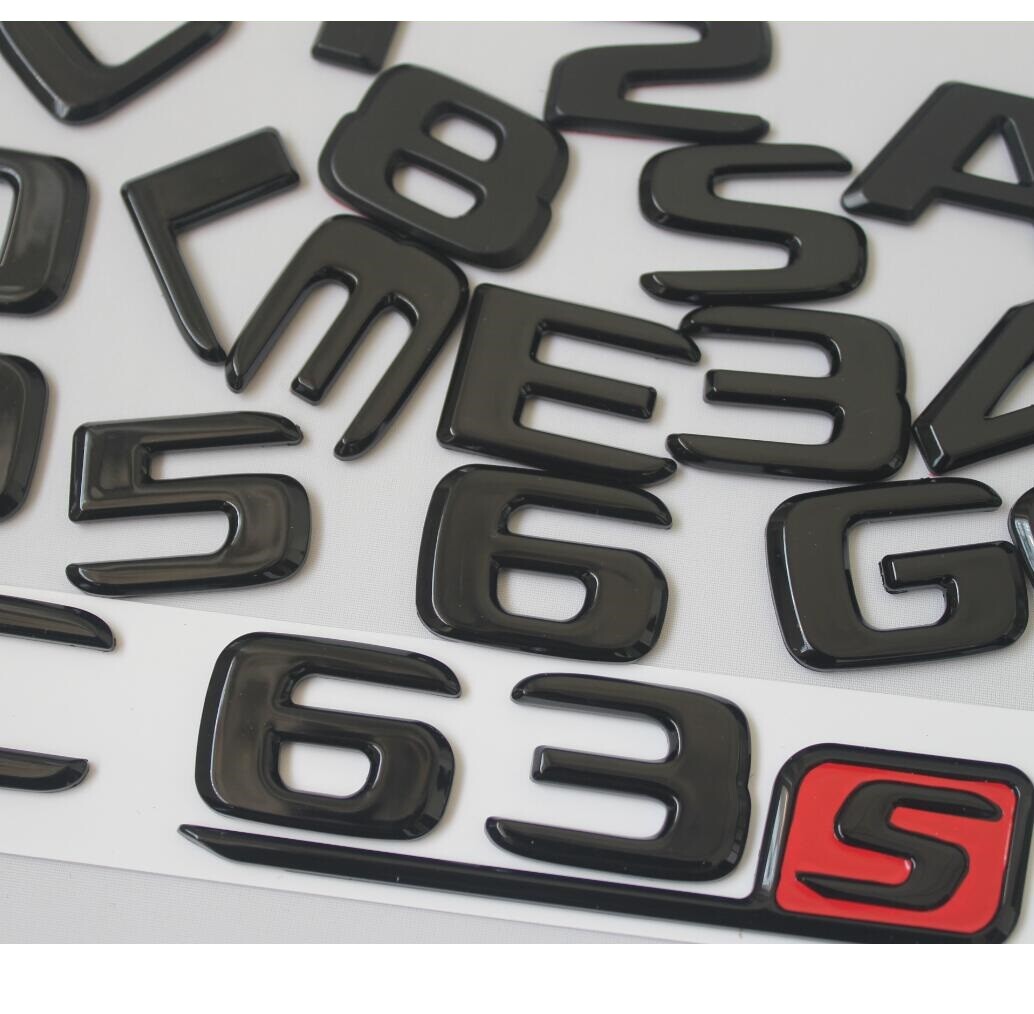Glossy Black Trunk Letters Emblems Badges Sticker for Mercedes Benz GLS63 AMG