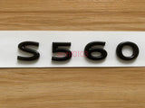 Matte Black S560 Number Trunk Letters Badge Emblems Sticker For Benz Maybach