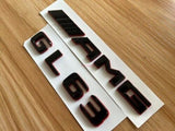 Black RED GL63 AMG V8 BITURBO Emblem Badge Sticker Set For Mercedes