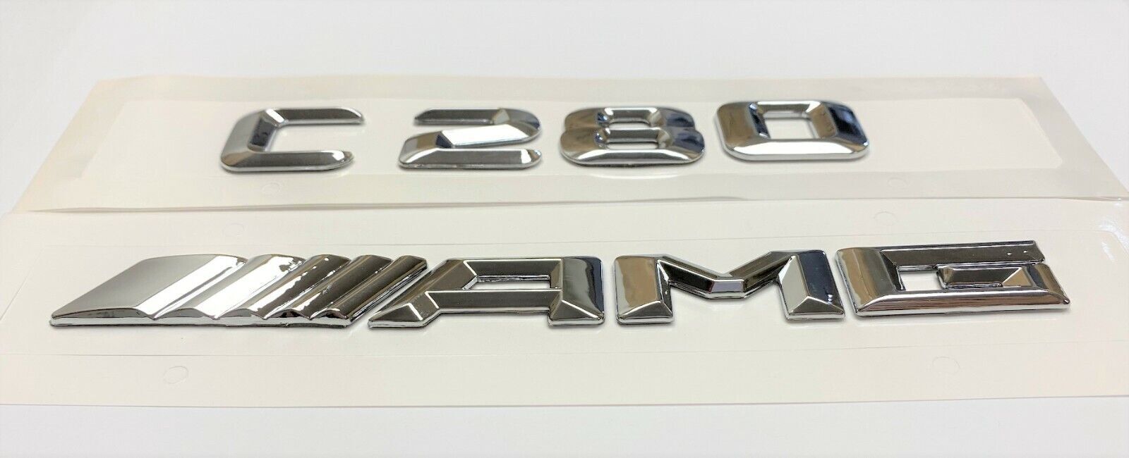 #1 C280 + AMG CHROME REPLACEMENT FOR MERCEDES REAR TRUNK EMBLEM BADGE DECAL LID