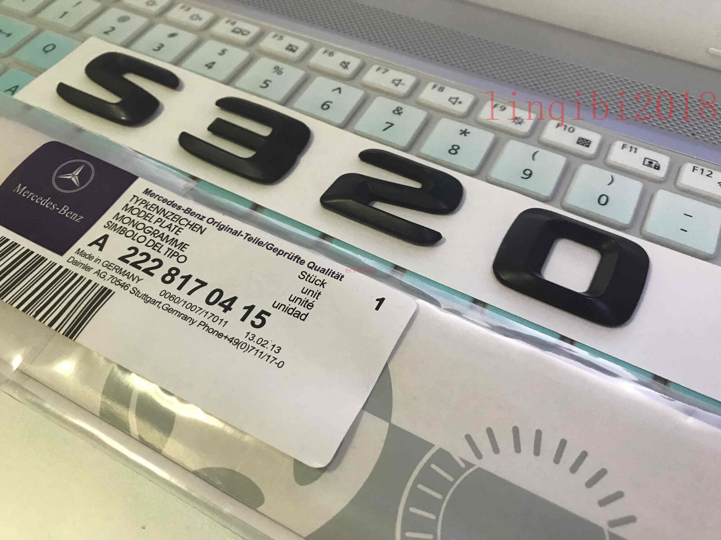 Black " S320 " High quality Rear Trunk Emblem Decal Badge FOR Mercedes Benz S320