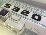 Black " S320 " High quality Rear Trunk Emblem Decal Badge FOR Mercedes Benz S320