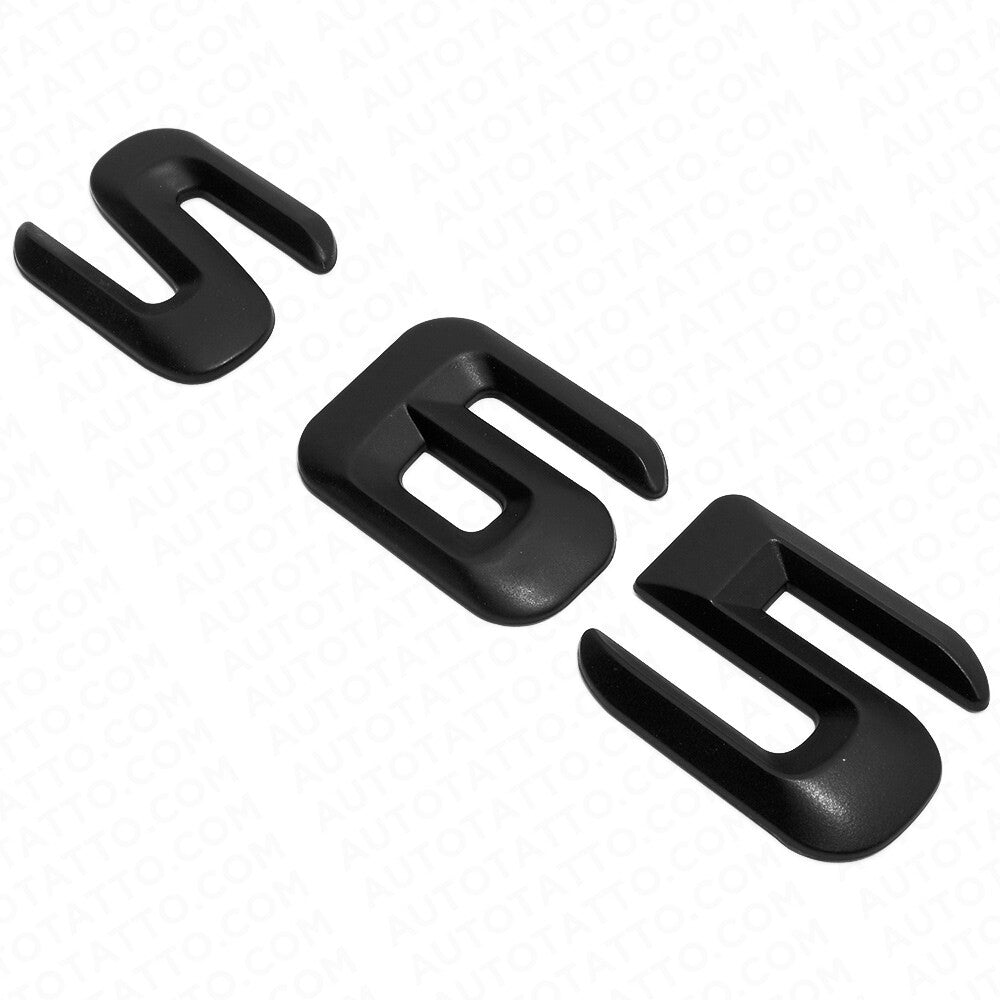 14-17 S 65 AMG Letter 3D Emblem Trunk Logo Nameplate Badge Decorate Matte Black