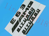 Gloss Black Flat " E63 AMG BITURBO " Trunk Embl Badge Sticker for Mercedes Benz