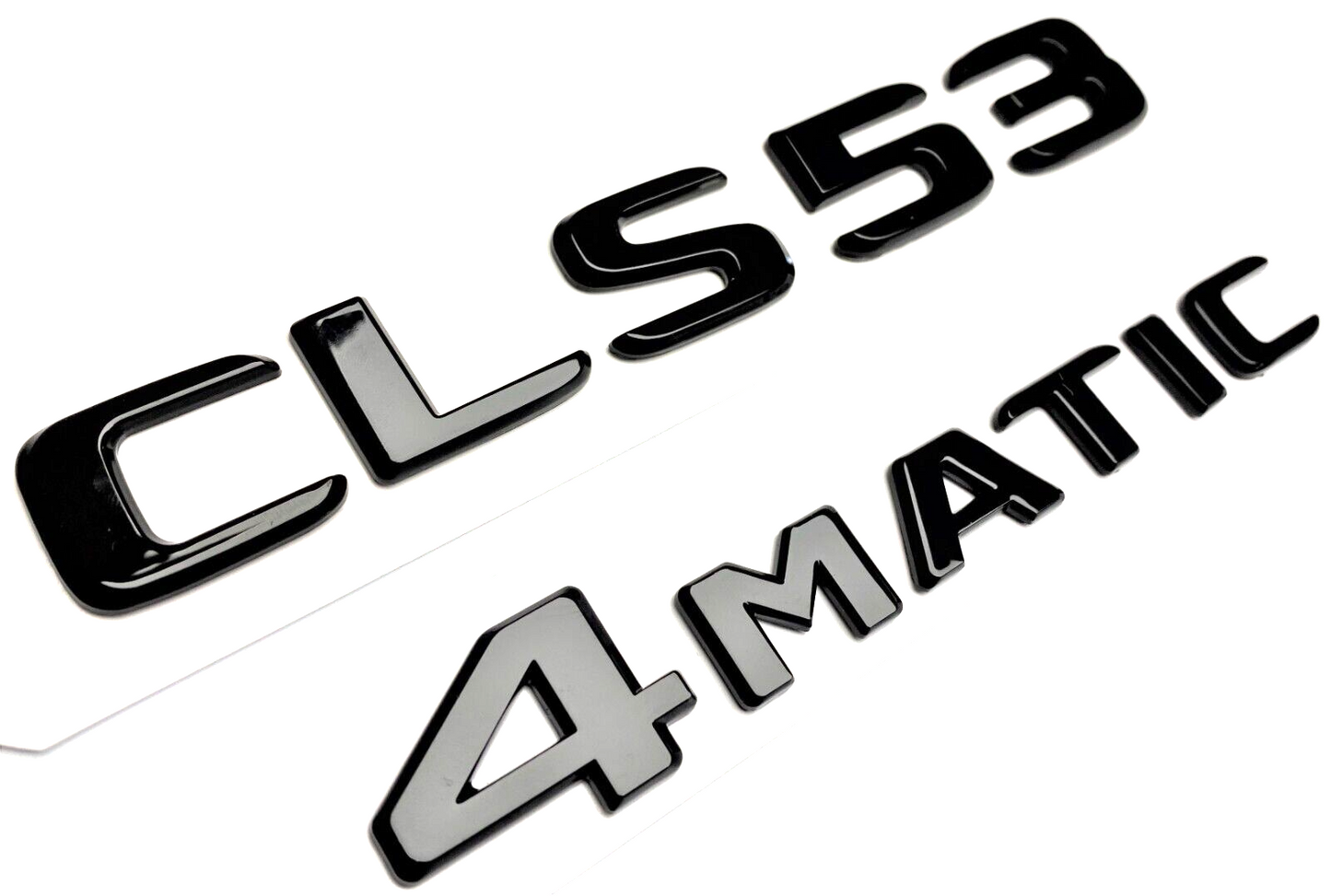 #2 BLACK CLS53 + 4MATIC REPLACEMENT FOR MERCEDES REAR TRUNK EMBLEM BADGE DECAL