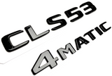 #2 BLACK CLS53 + 4MATIC REPLACEMENT FOR MERCEDES REAR TRUNK EMBLEM BADGE DECAL