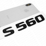 18-21 Mercedes S 560 Letter Emblem Luggage Trunk Lid Badge AMG Sport Matte Black