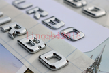 Chrome " G65 AMG V12 BITURBO" Letters Trunk Embl Badge Sticker for Mercedes Benz