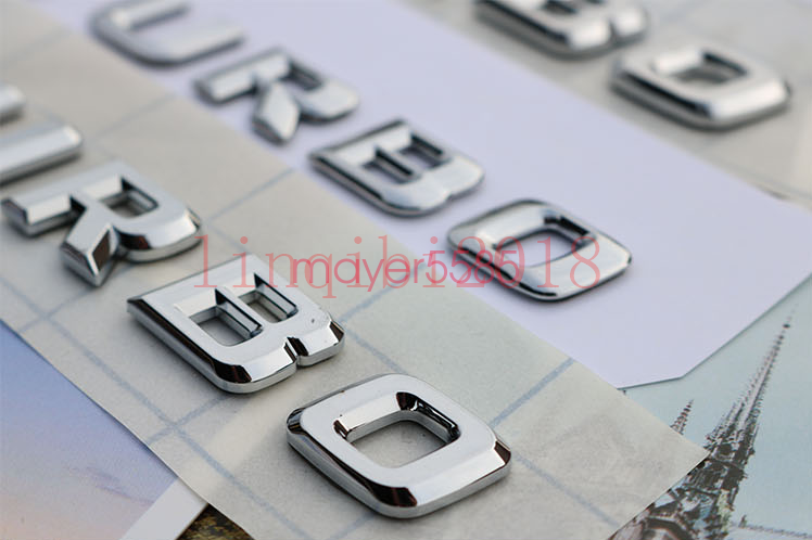 Chrome " G65 AMG V12 BITURBO" Letters Trunk Embl Badge Sticker for Mercedes Benz