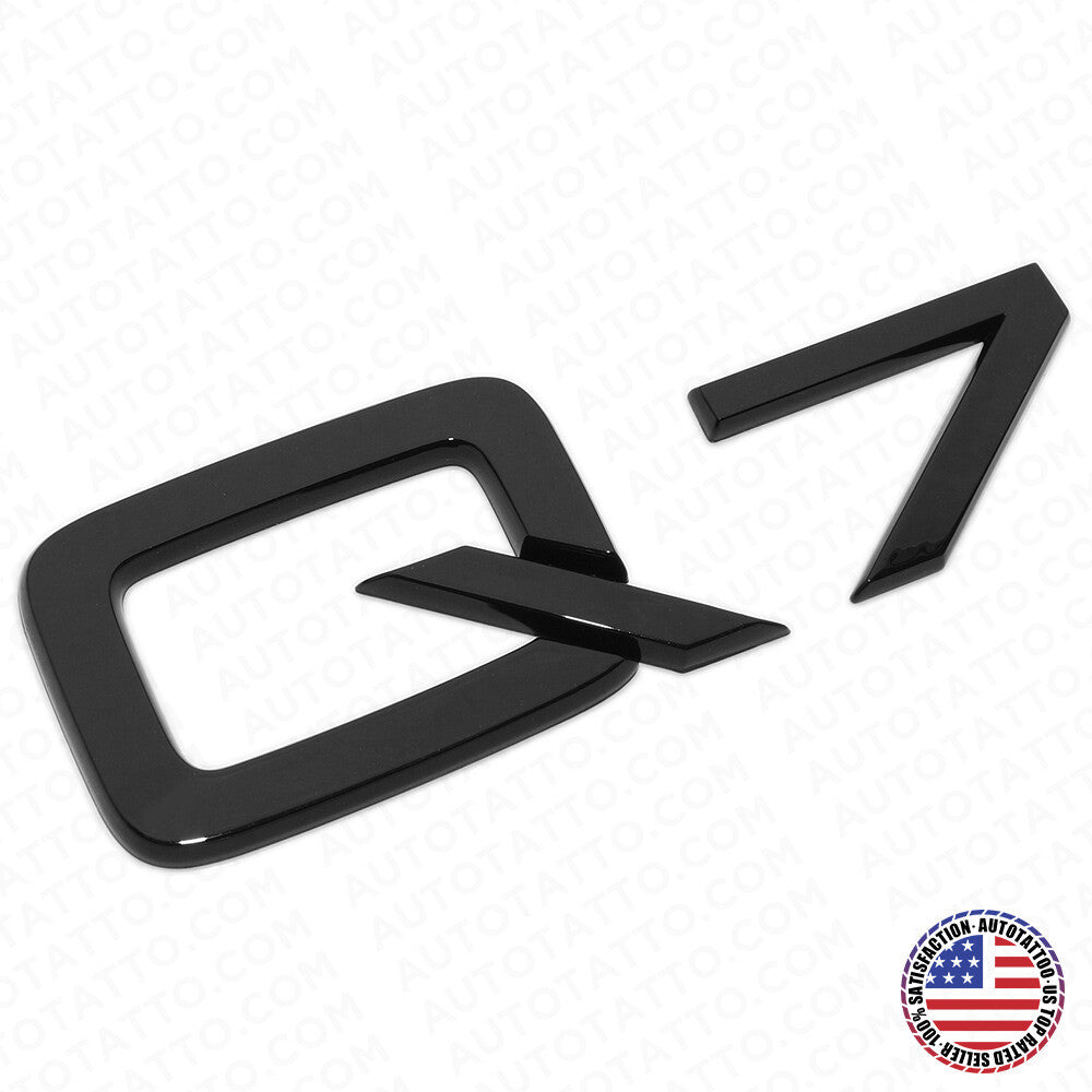 Audi Q7 Gloss Black Rear Letter Liftgate Badge Trunk Emblem Badge Logo Sport