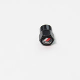 Toyota Compatible with TRD 4Pcs Tire Valve Stem Caps Anodized Aluminum Set - Black