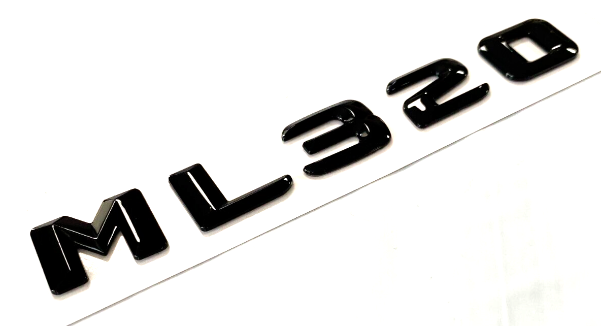 GLOSS BLACK ML320 FOR MERCEDES ML320 REAR TRUNK LIFTGATE EMBLEM BADGE NAMEPLATE