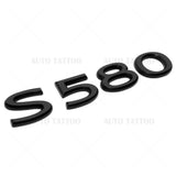 Mercedes-Maybach S 580 AMG Letter Emblem Trunk Logo Nameplate Badge Matte Black