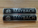 1pair Black Maybach Letters Fender Emblem Badge Metal for Mercedes Benz
