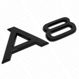 For Audi A8 Gloss Black Rear Letter Tail Badge Trunk Emblem Badge Logo Sport