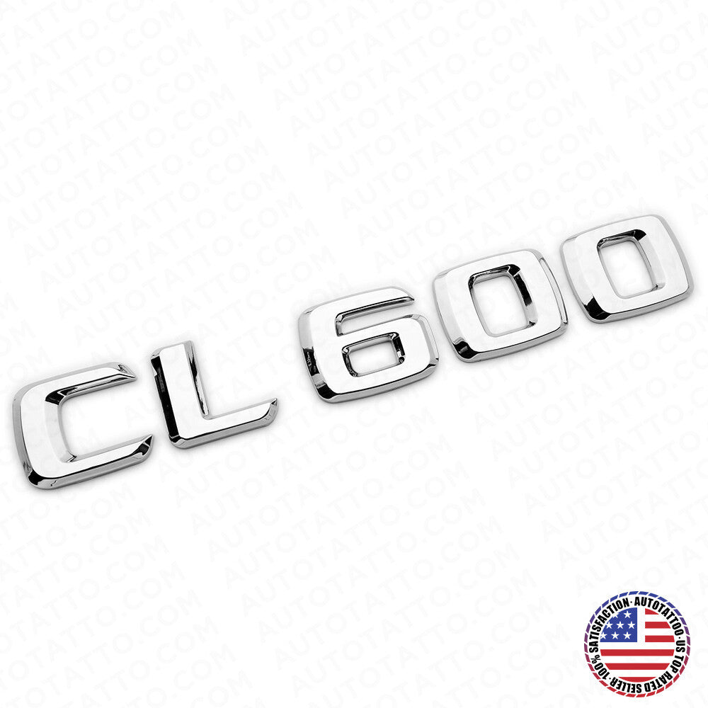 01-14 CL 600 Emblem Trunk Lid Letter Logo Nameplate Badge Decoration AMG Chrome