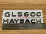 Chrome ABS GLS600 Maybach Number Trunk Letters Badge Emblems Sticker For Benz