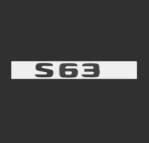 Matte Black S63 AMG V8 BITURBO 4MATIC+ Trunk Fender Badges Emblems for Mercedes