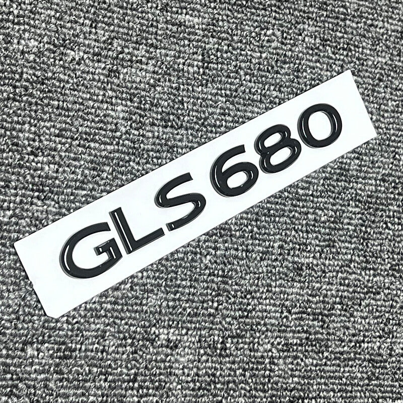 Gloss Black GLS680 Number Trunk Letters Badge Emblems Sticker For Benz GLS680