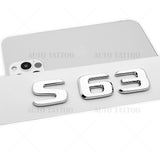 18-21 S 63 AMG Letter 3D Emblem Trunk Logo Nameplate Badge Decorate OEM Chrome