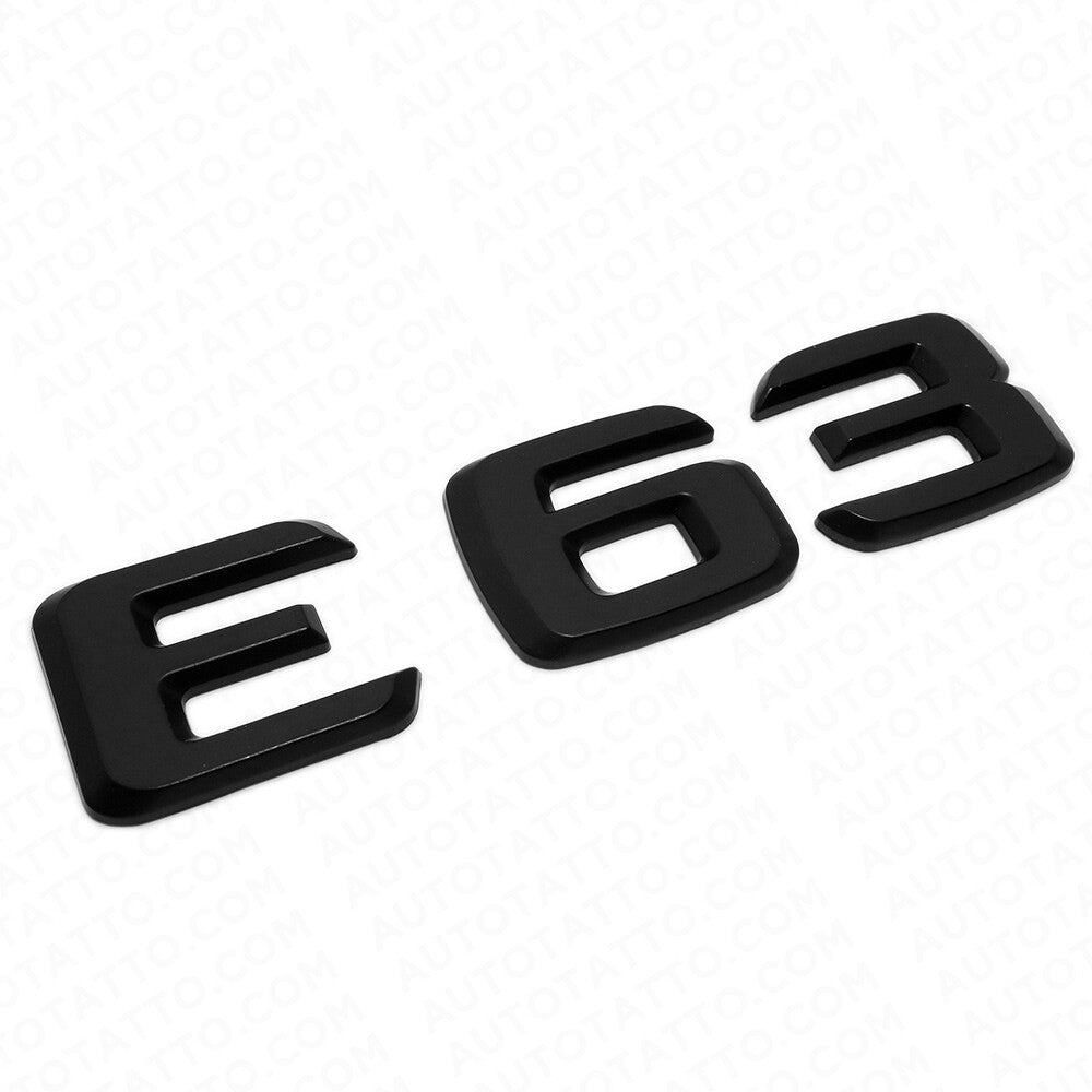 07-13 E 63 AMG Letter Emblem 3D Trunk Logo Nameplate Badge Decorate Sport Black