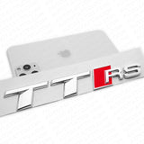 For Audi TT RS OEM Chrome Rear Letter Tail Badge Trunk Emblem Badge Logo Sport