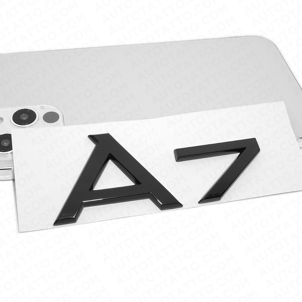 For Audi A7 Gloss Black Rear Letter Tail Badge Trunk Emblem Badge Logo Sport