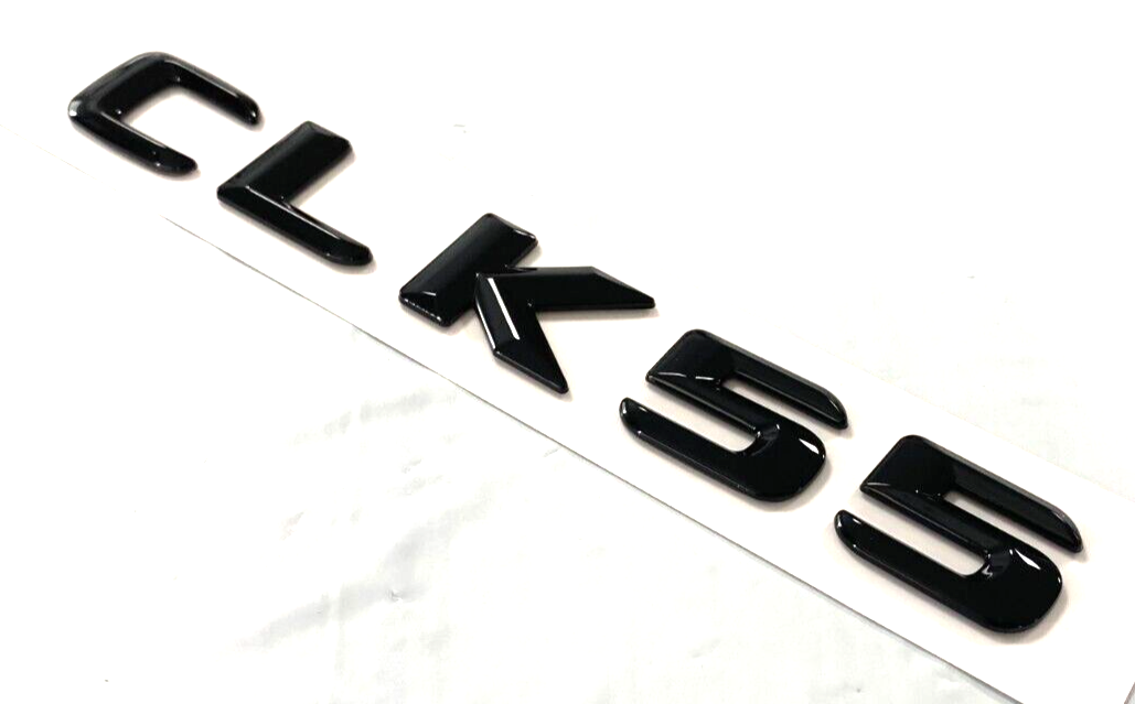 1PCS GLOSS BLACK CLK55 FOR MERCEDES CLK55 REAR TRUNK EMBLEM BADGE NAMEPLATE