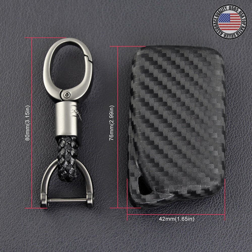 Carbon Fiber Style For Lexus Remote Key Fob Case Shell + Keychain Protect GIft
