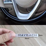 Chrome Steering wheel Trumpet Middle Console Maybach Badge for Mercedes Benz