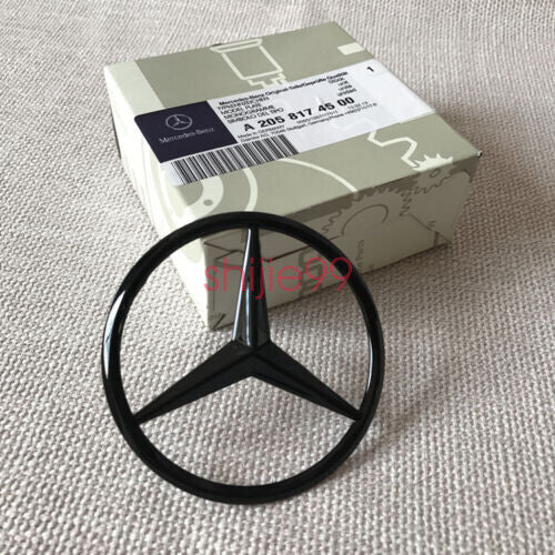 Luggage Lid Star Logo Trunk Rear Emblem W221 Modified S-Class AMG - Gloss Black