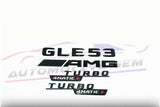 GLE53 COUPE AMG TURBO 4MATIC+ Rear Emblem glossy Black Badge Set for Mercedes