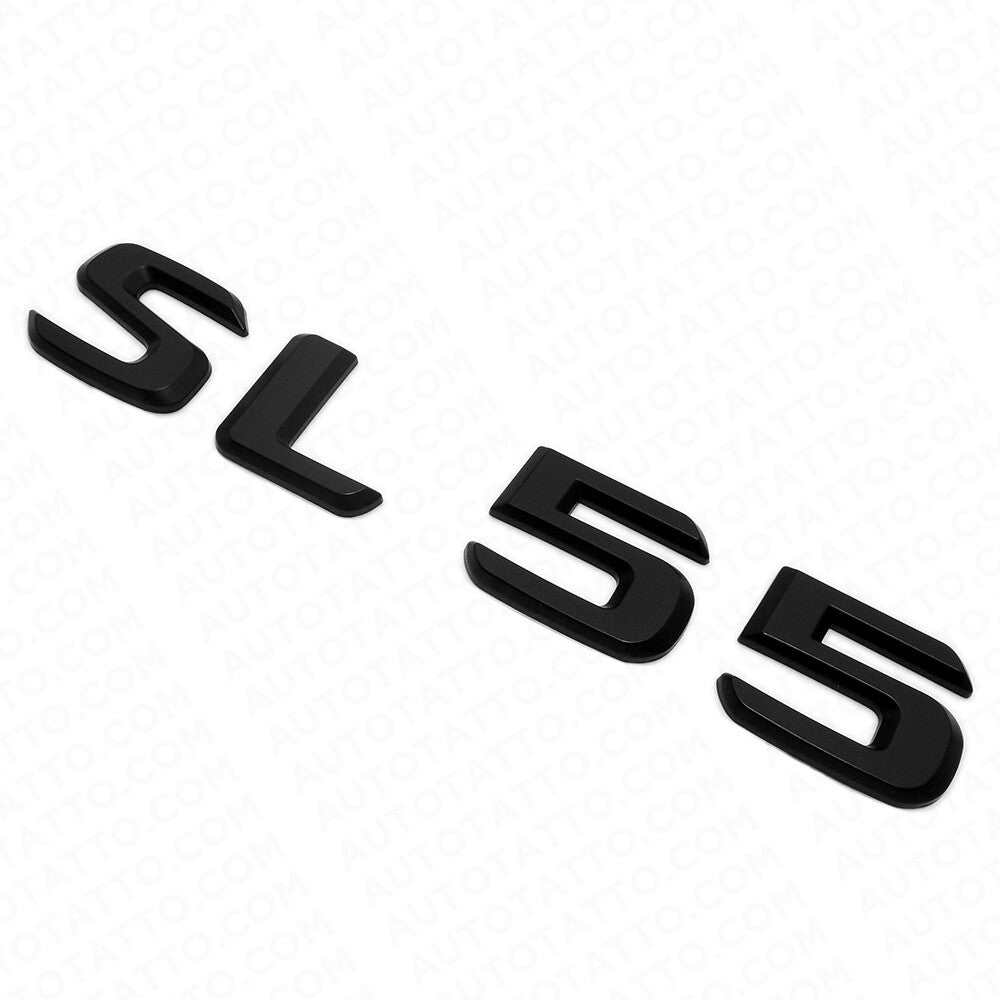 01-14 SL 55 AMG 3D Letter Emblem Trunk Logo Nameplate Badge Decorate Sport Black