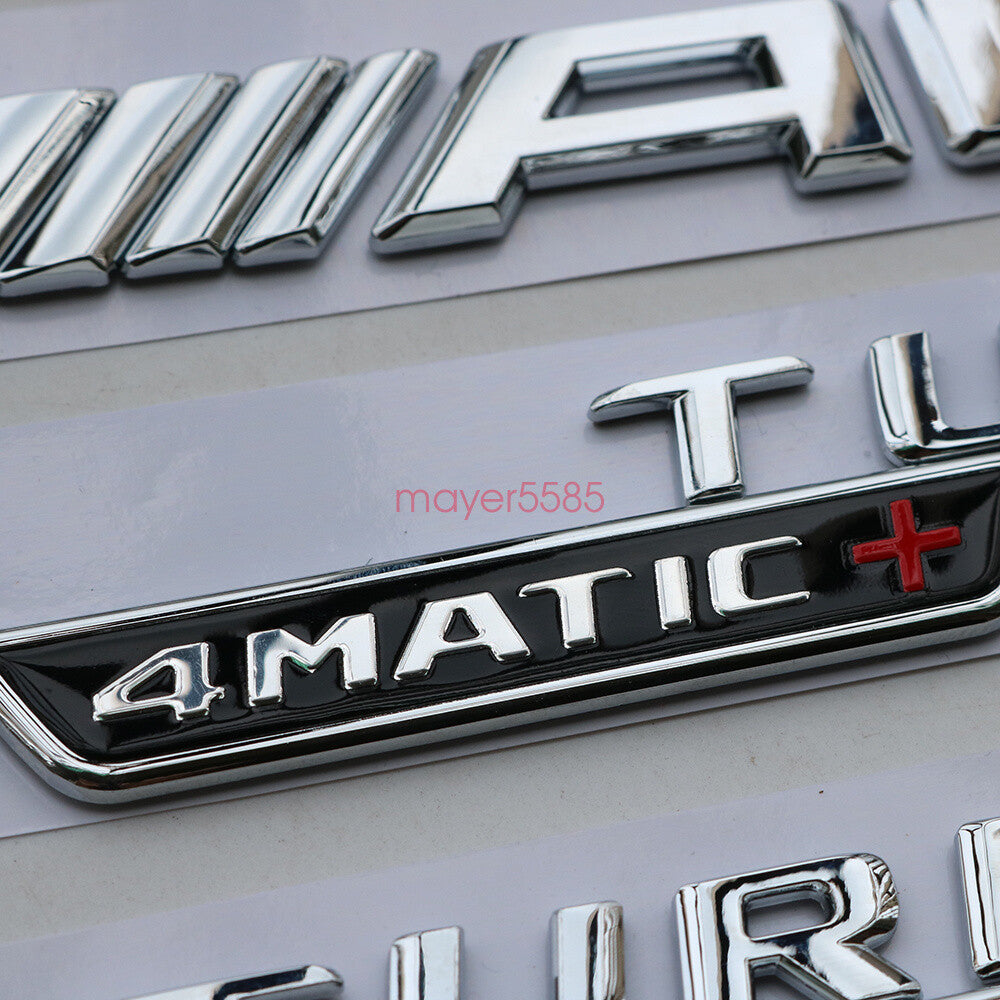 NEW Chrome CLS53 AMG TURBO 4 MATIC Trunk Emblem Badge Sticker for Mercedes Benz