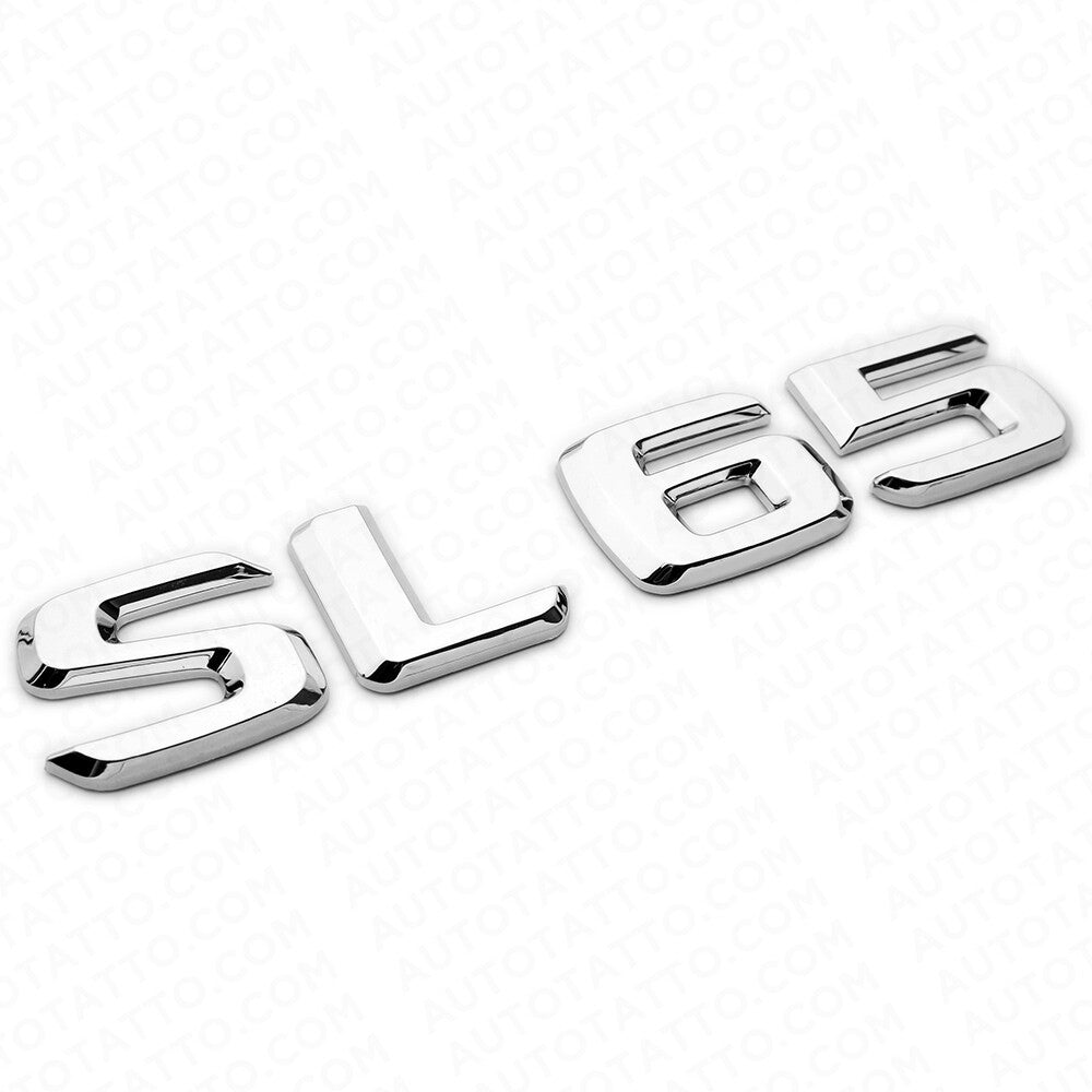 05-14 SL 65 AMG Letter Emblem Trunk Logo Nameplate Badge Decorate Sport Chrome