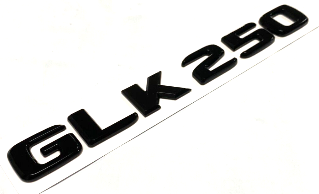 Gloss BLACK GLK250 FOR MERCEDES REAR TRUNK EMBLEM BADGE NAMEPLATE DECAL LETTERS