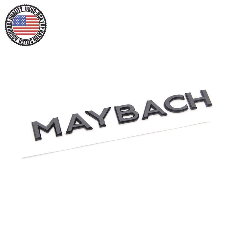 Nameplate Gloss Black Maybach Letter Emblem Trunk Hatch Sticker Maybach Badge