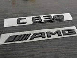 Gloss Black C63S AMG Trunk emblem badge For Mercedes-Benz AMG 205 Series