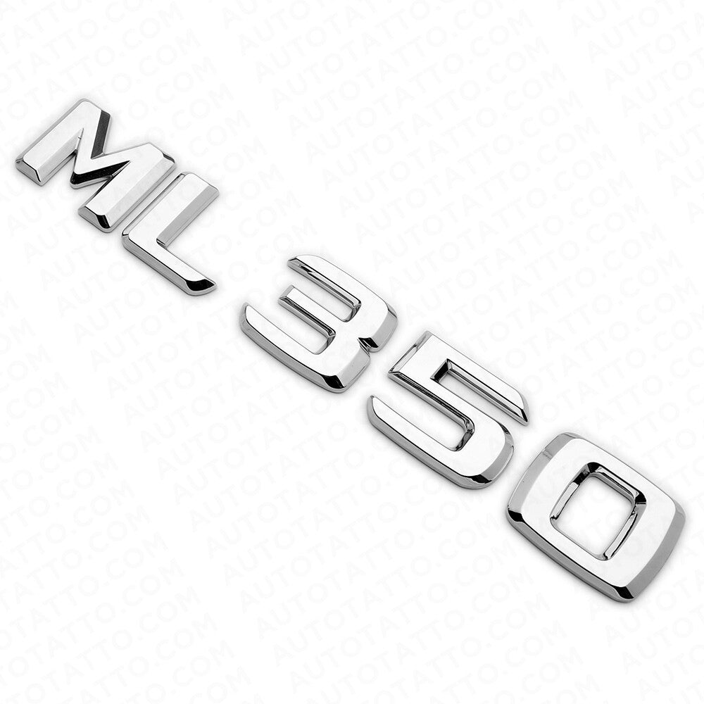 Benz ML 350 AMG Letter Emblem Trunk Logo Nameplate Badge Decorate Sport Chrome