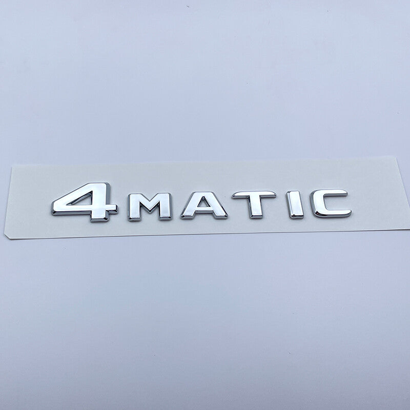 Hot 4Matic Chrome Silver Car Rear Trunk Lid Sticker Emblem For Mercedes 2017-23
