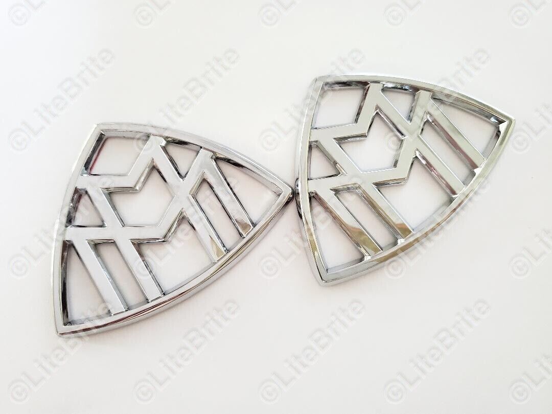 Bright Silver Maybach suit fender side rear trunk Badge for Mercedes-Benz Sclass