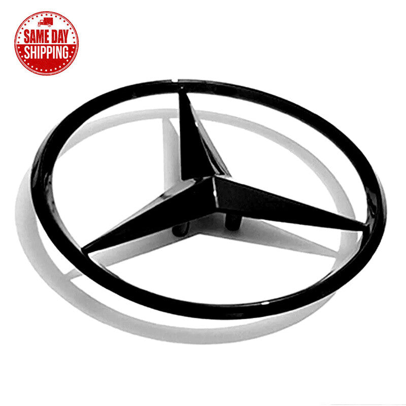 FOR W206 C300 Mercedes GLOSS BLACK Star Emblem Rear Trunk Lid Badge AMG C43